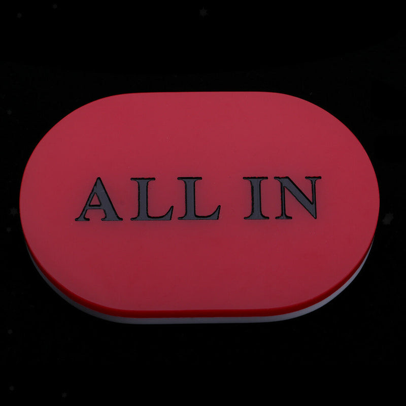 Bargaining Texas Hold'em Oval ALL-IN Chip Button Blackjack Casino Game Prop