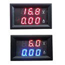 3x 0-100V Volt Meter Digital Ammeter LED Gauge Plastic Amp Tester Red 200A
