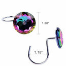 Decorative Shower Curtain Hooks Acrylic Rhinestones - Set of 12