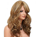 STRIKING!Fashion Long Wavy Curly w bangs Strawberry Blonde Layered Stunning Wig