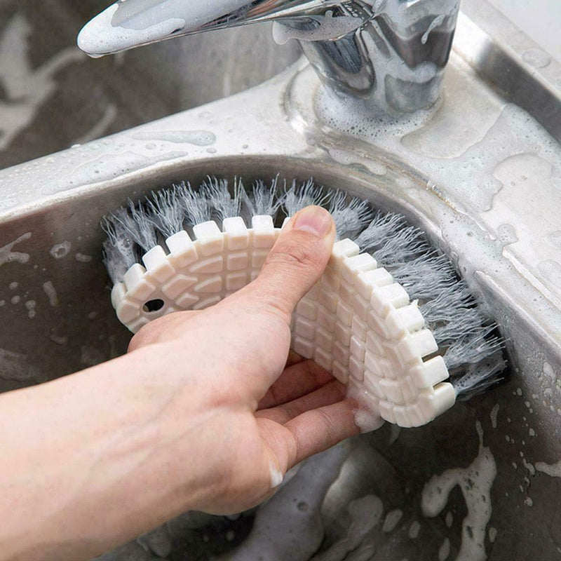 1* Bendable Cleaning Brush Dual Kitchen Floor Cleaner Bathrsh Tile Tools O1A9
