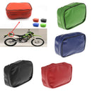 2 Pieces Black + Red Motorcycle Rear Back Seat Back Waterproof Carry Leather Bag
