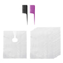 50x Disposable Hair Cutting Capes Salon Barber Shop Styling Apron +2 Hair Combs