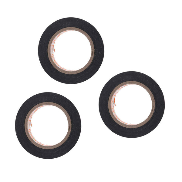 3 Pcs / Set High Quality 15m Electrician Insulating Tape Adhesive Tape Black