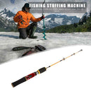 Ice Fishing Rod Winter Outdoor Portable Fishing Pole Tackle Tool Red 52cm