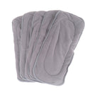 5Pcs 4 Layers Bamboo Fiber Charcoal Washable Cloth Diaper Nappies Inserts   %o