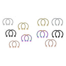 20pcs Stainless Steel  Hoop Nose Rings Earring Septum Piercing Ring