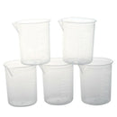 5 pieces of 100 ml Transparent measuring cup Laboratory plastic measuring c C1C1
