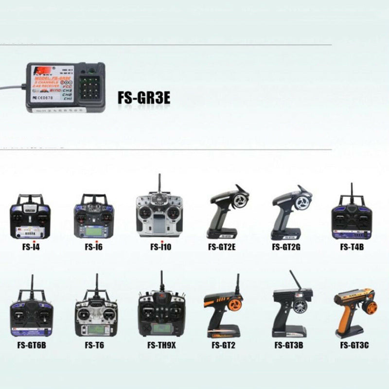 Flysky FS-GR3E 3CH Receiver AFHDS for FS-GT2F/GT2E/GT2G/GT2B/IT4 Transmitter