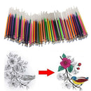 200Pc Fluorescence Neon Gel Pen Refills Coloring Drawing Craft Markers Pen 0.8mm