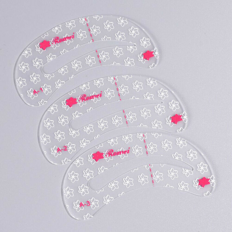 9pcs Reusable Eyebrow Stencil Tool Makeup Drawing Guide Thrush Card A