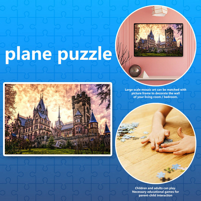 Castle Paper Puzzles 1000pcs Picture Assemble for Adults Kids Jigsaw Toys
