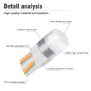 10x T10 LED W5W 194 168 1SMD Car Wedge Tail Parking Plate Light Bulb 12V - WHITE