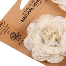 2pcs Rustic Burlap Lace Flower Heads DIY Craft Wedding Party Decoration