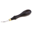 1.5mm Wooden Handle Edge Beveler Skiving Cutting Tool DIY Leather Craft Tool