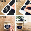 250Pcs/Roll Waterproof Chalkboard Stickers Kitchen Bottle Label Blackboard  OZ