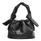 Casual Drawstring Bucket Bag Women PU Crossbody Shoulder Handbags (Black) A#S