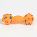 Colorful Dotted Dumbbell Shaped Squeeze Squeaky Faux Bone Pet Dog Toys