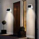 4LED Fence Lamp Solar Powered Plastic Stair Wall Light Outdoor Garden Decor