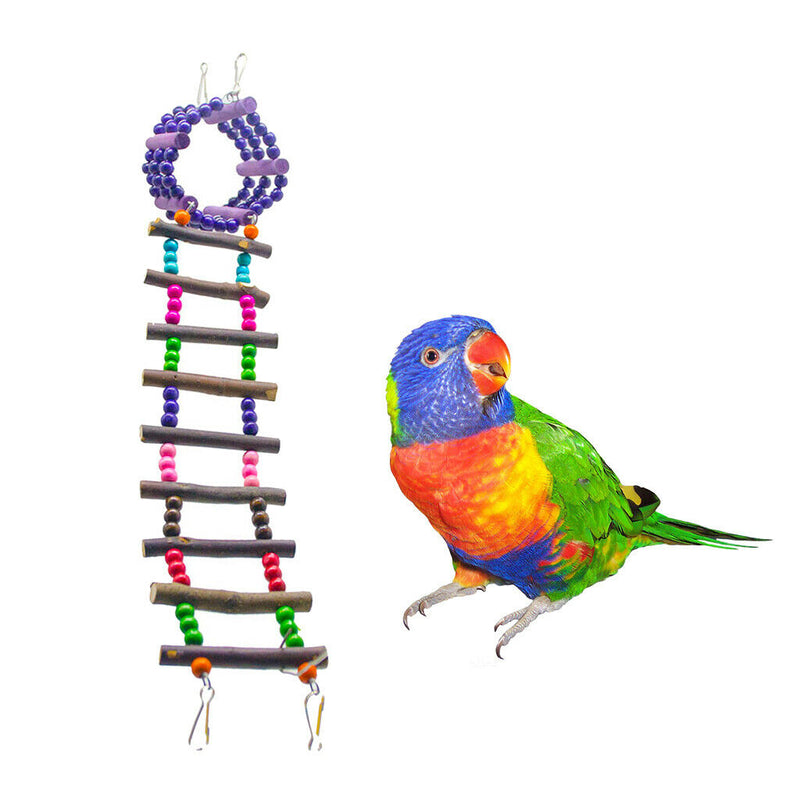Colorful Bird Ladder Bridge Helps Birds with Balance , Durable & Flexible, Easy
