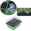 12 Cells Seed Starter Nursery Pot Seedling Trays Flower Grow Seedling Box