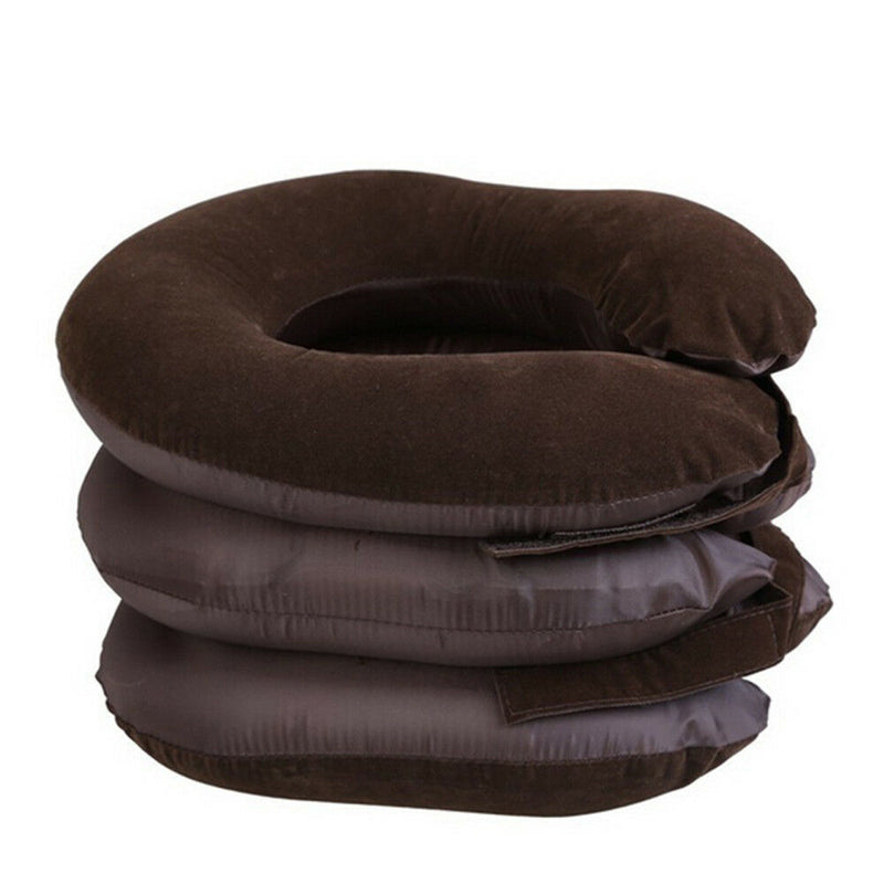 Cervical Traction Device Inflatable Shoulder-Neck Pain Relief Brace Collar H* FT