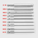 9Pcs S2 Steel Magnetic Hexagon 100Mm Length Ball Head Hex Driver Bit Set Ma
