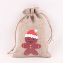12 Pack Burlap Sack Christmas Drawstring Gift Bags for Xmas Package Storage,