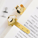 4 pcs/Lot Metal bookmarks for books Cute cat bookmark clip Stationery Offic