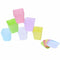 Colorful Plastic Plant Pots with Saucers, Set of 12
