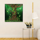 DIY Full Round Diamond Painting Tree Fairy Wall Picture Craft (X127 Green)