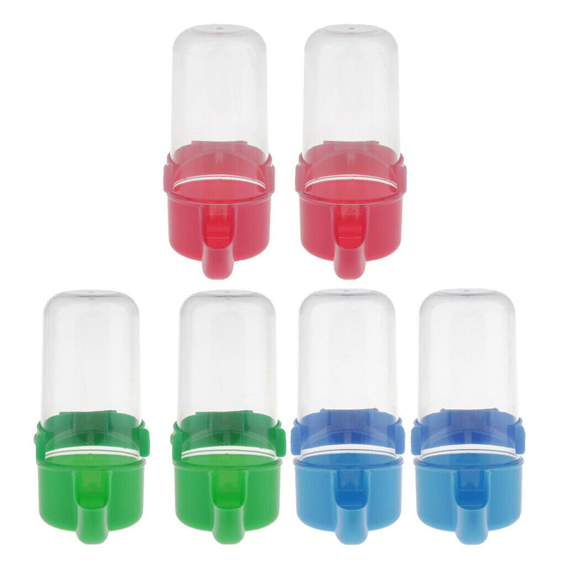 6PCS Automatic Birds Cage Water Food Feeder, Made Of Plastic, Safe, Non-Toxic,