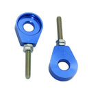 4 Pcs After Off-Road Motorcycle CNC Alxe Chain Adjuster Tensioner Blue KYE