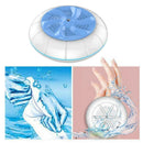 Ultrasonic Turbine Washing Machine Mini Tub Laundry Washer for Dorms Blue