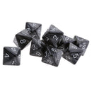 10PCS Polyhedral Dice 8 Sided Dice for  DND MTG Black