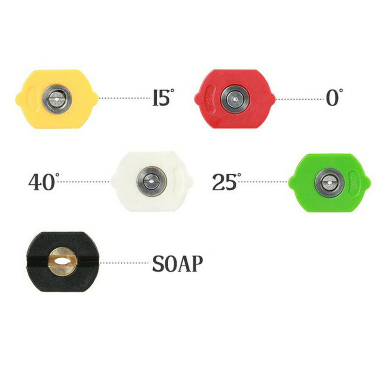 lot 1/4 inch 2.GPM Quick Connect Pressure Washer Spray Nozzle Tips Parts 025