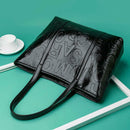 Simple PU Leather Women Shoulder Bag Large Capacity Elegant Travel Handbag
