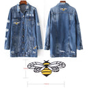 Fashion bee embroidered sew iron on patch badge fabric bag clothes applique FT