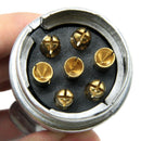 7 Pin Car Electric Socket Round Male Metal Adapter For Caravan Trailer Plug %o