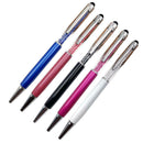 5Pcs/set Colorful Student Office Ballpoint Pen Bling Crystal Metal Pen Pretty