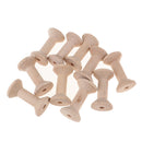 10Pcs Wooden Empty Sewing Spool for Wire Thread Bobbins Cord Coils 3.5 x 6cm