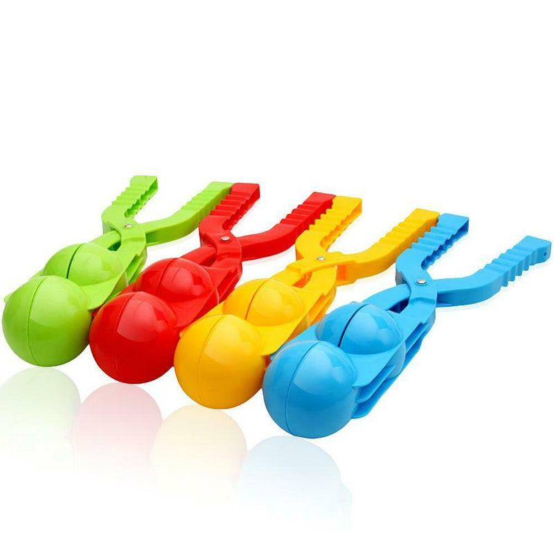 Winter Plastic Snowball Clip Kids Snow Sand Ball Maker Mold Toys (Double)