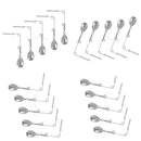 20 Pcs Stainless Steel Fishing Spinner Blades Smooth Spoons Rigs Spinnerbait
