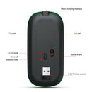 Bluetooth 2.4G Rechargeable Dual Mode Wireless Light Optical Mouse (Black)
