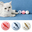 3pcs 5cm Plastic Interactive Cat Ball Toys Funny Bell Ball Flash Light Ball