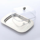 Stainless Steel Butter Dish Food Serving Tray Hotel Buffet Fruits Storage A