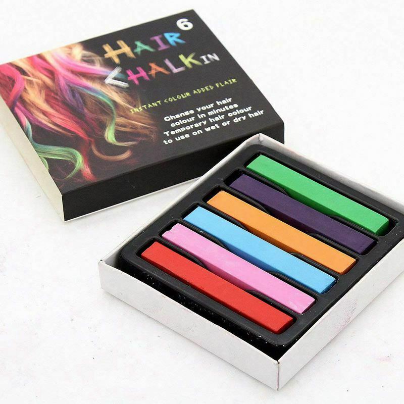 New 6 pcs Painting Non-toxic Temporary Diy Hair Chalk Dye Soft Pastels Salo H1J4