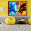 Two Animals 5D Diamond DIY Painting Kit Home Decor Craft 40x30cm