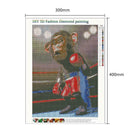 5D DIY Full Drill Diamond Painting Monkey Boxer Cross Stitch Embroidery Kit