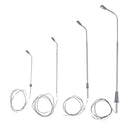 10X White LED Street Light Stainless Steel 1/75 HO OO Scale Layout Park Garden